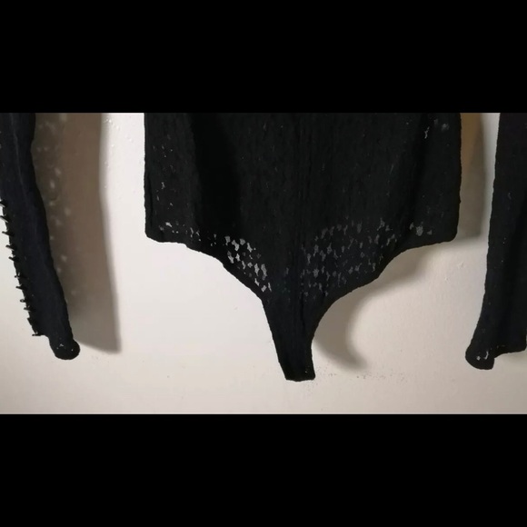 Wolford Long sleeve Lace Bodysuit Black Top - Picture 6 of 7